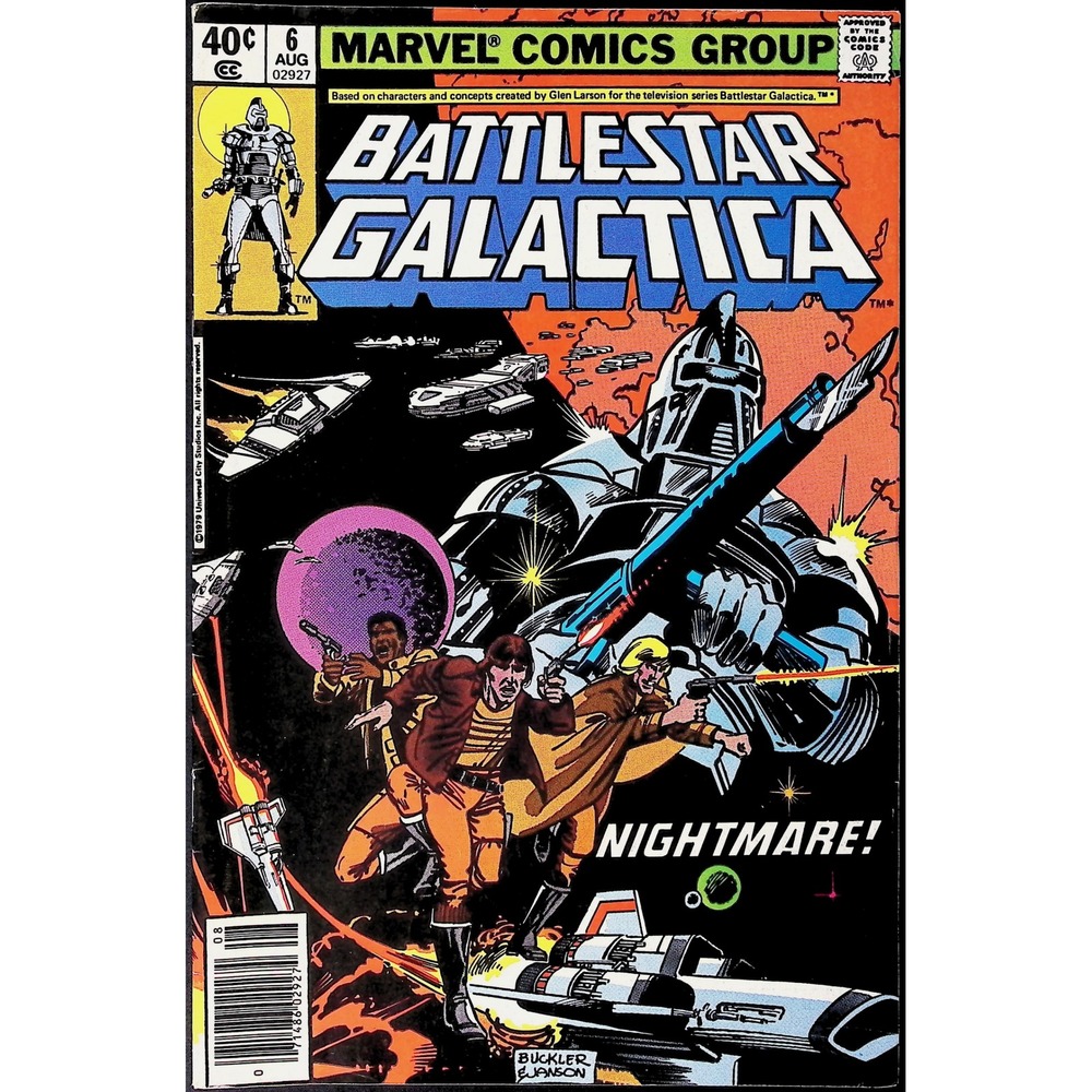 Battlestar Galactica #6 Newsstand Marvel Comic Book 1979 Starbuck Cylon